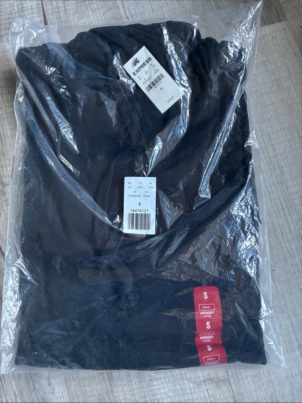 Express Men’s Black Hoodie Jacket